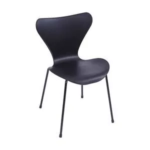 Cadeira Jacobsen<BR>- Preta<BR>- 80x46x48cm<BR>- Or Design