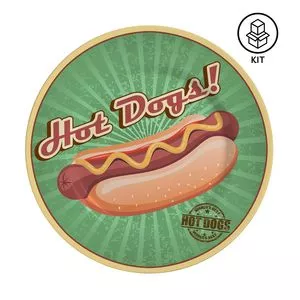 Jogo De Pratos Para Sobremesa Hot Dog Collection<BR>- Verde Claro & Laranja Claro<BR>- 6Pçs