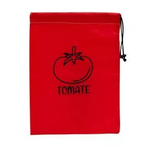 Sacola Organizadora De Tomates<BR>- Vermelho Escuro & Preta<BR>- 35x25cm<BR>- Vb Home
