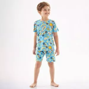 Pijama Universo<BR>- Azul & Amarelo<BR>- Up Baby & Up Kids