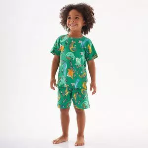 Pijama Dinossauros<BR>- Verde Escuro & Laranja<BR>- Up Baby & Up Kids