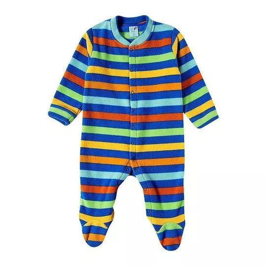 Pijama Listrado- Azul & Amarelo