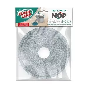 Refil Para Mop Giratório Eco<BR>- Cinza<BR>- Ø19cm<BR>- Flashlimp
