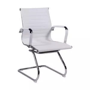 Cadeira Eames Esteirinha<BR>- Branca & Prateada<BR>- 89x54,5x46,5cm<BR>- Or Design