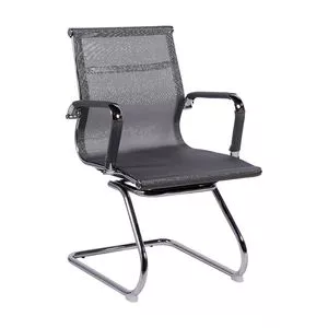 Cadeira Tela<BR>- Cinza & Prateada<BR>- 89x54,5x46,5cm<BR>- Or Design