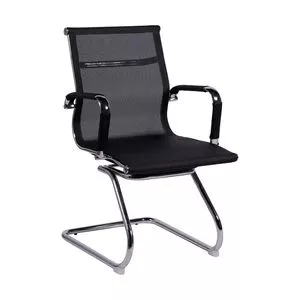 Cadeira Office Tela<BR>- Preta & Prateada<BR>- 89x54,5x46,5cm<BR>- Or Design
