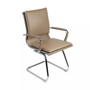 Cadeira Office Soft<BR>- Caramelo & Prateada<BR>- 89x54,5x46,5cm<BR>- Or Design
