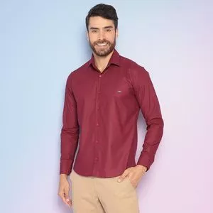 Camisa Lisa<BR>- Bordô<BR>- Club Polo Collection