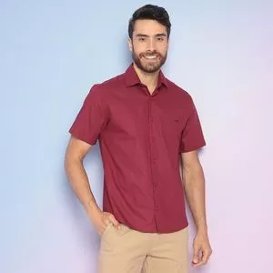 Camisa Lisa<BR>- Bordô<BR>- Club Polo Collection