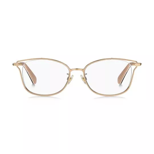Armação Arredondada Para Óculos De Grau- Dourada- Kate Spade