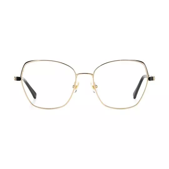 Armação Arredondada Para Óculos De Grau- Dourada & Preta- Kate Spade