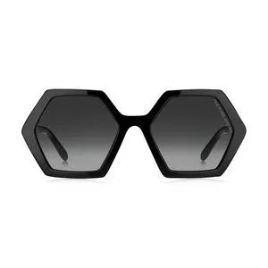 Óculos De Sol Hexagonal<BR>- Preto & Dourado<BR>- Marc Jacobs