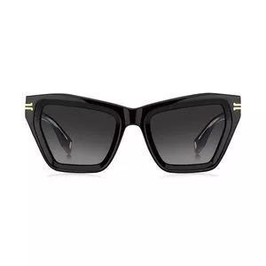 Óculos De Sol Quadrado<BR>- Preto & Dourado<BR>- Marc Jacobs