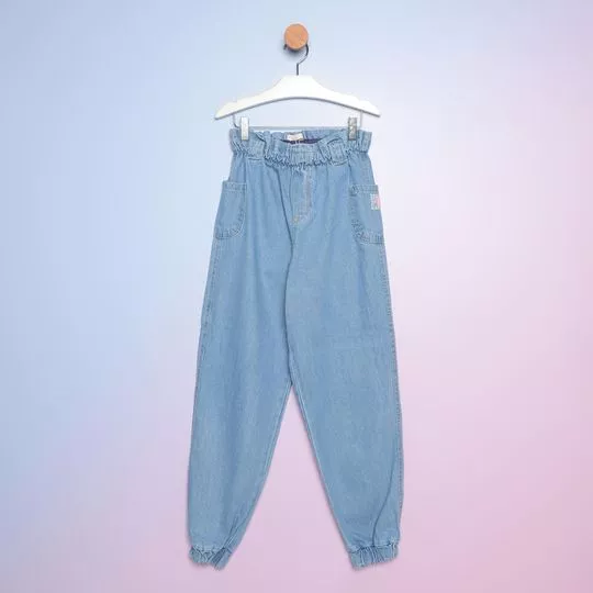 Calça Jeans Jogger- Azul