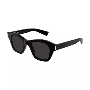 Óculos De Sol Quadrado<BR>- Preto<BR>- Saint Laurent