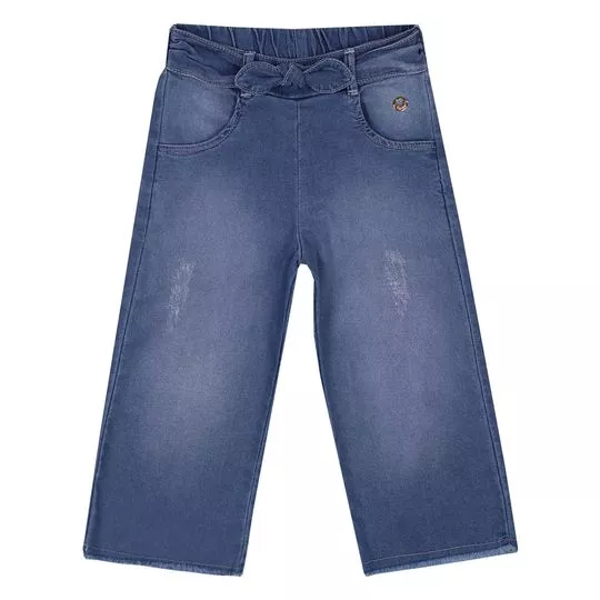 Calça Jeans Reta- Azul- Paraíso