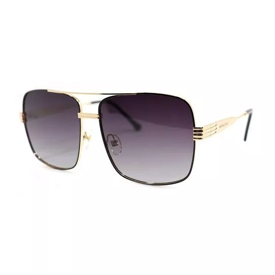 Óculos De Sol Aviador- Roxo & Dourado- Morena Rosa
