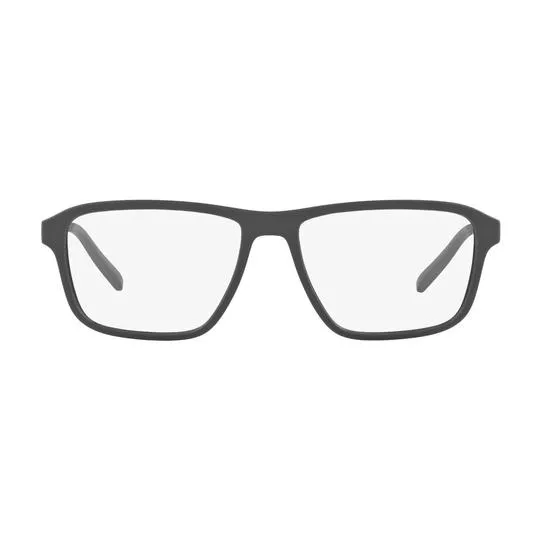 Armação Retangular Para Óculos De Grau- Cinza Escuro- Arnette