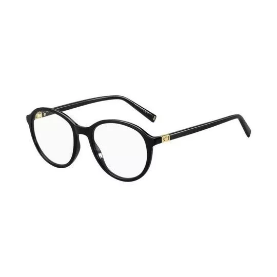 Armação Redondo Para Óculos De Grau- Preta & Dourada- Givenchy