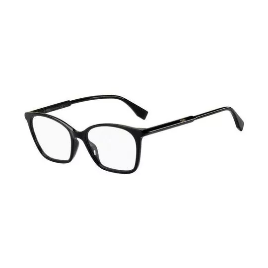 Armação Quadrada Para Óculos De Grau- Preta- Fendi