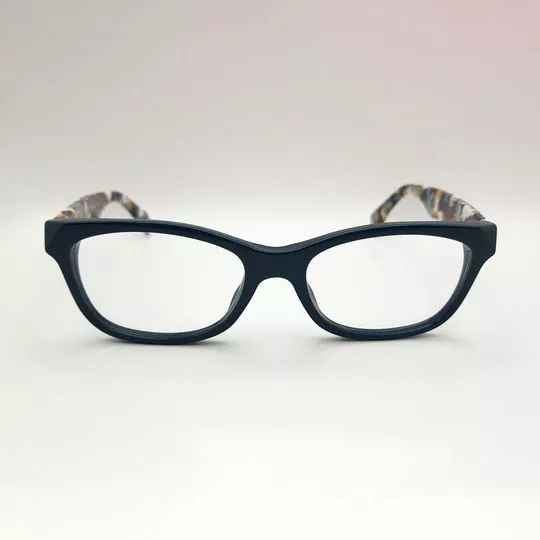 Armação Retangular Para Óculos De Grau- Azul Turquesa- Fendi