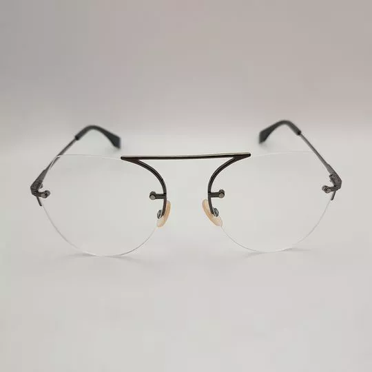 Armação Arredondado Para Óculos De Grau- Preta- Fendi
