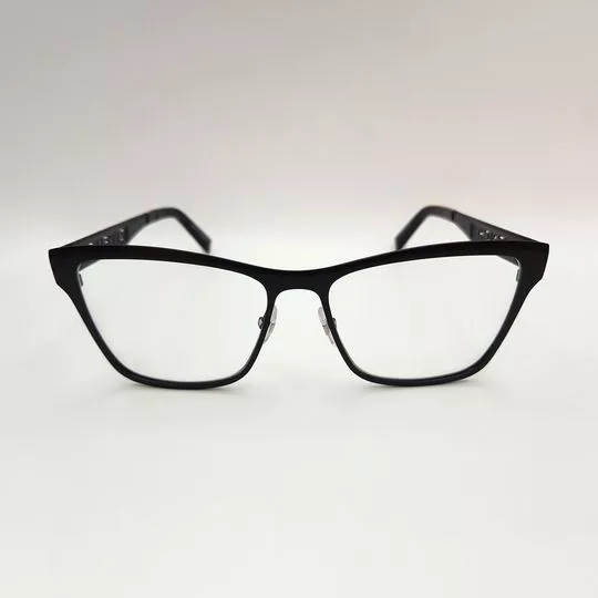 Armação Retangular Para Óculos De Grau- Preta- Givenchy