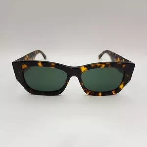 Óculos De Sol Retangular<BR>- Preto & Amarelo<BR>- Jimmy Choo