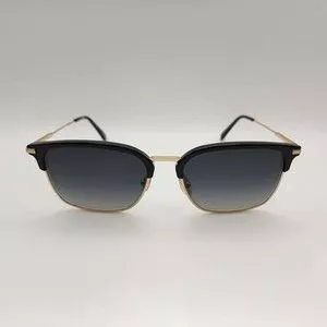Óculos De Sol Arredondado<BR>- Preto & Dourado<BR>- Omega