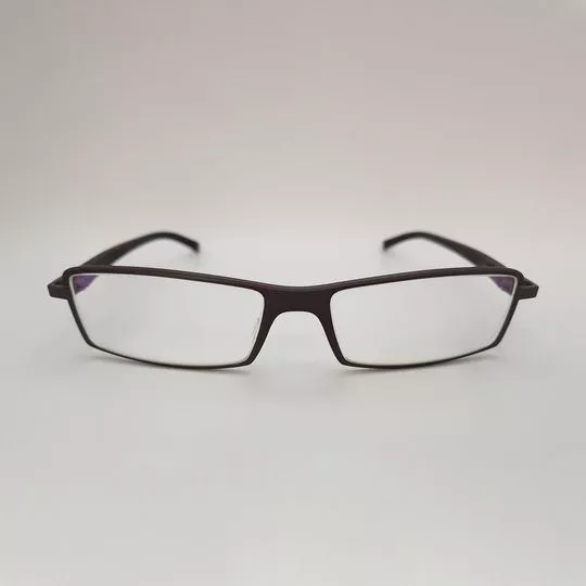 Armação Retangular Para Óculos De Grau- Preta- Tag Heuer