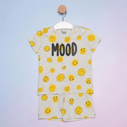 Pijama Mood- Cinza & Amarelo- Bela Notte Pijamas