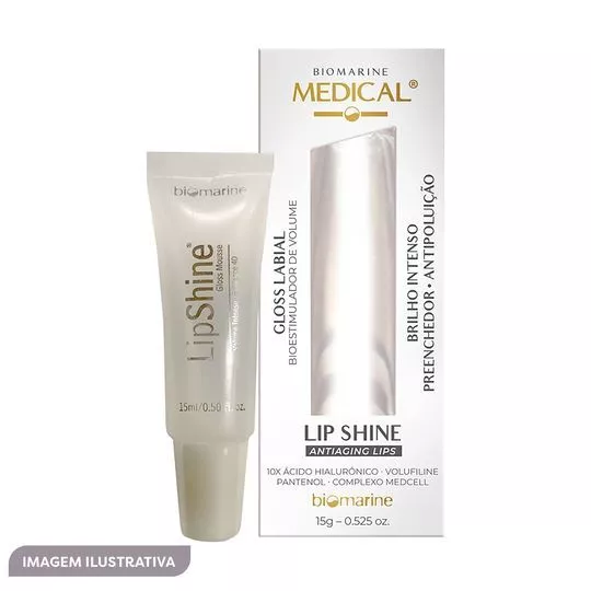 Estimulador De Volume Labial Medical Lip Shine Gloss- 15g- Biomarine