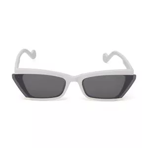 Óculos De Sol Gatinho<BR>- Branco & Preto<BR>- Triton Eyewear