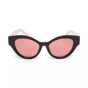 Óculos De Sol Gatinho<BR>- Preto & Rosa<BR>- Triton Eyewear