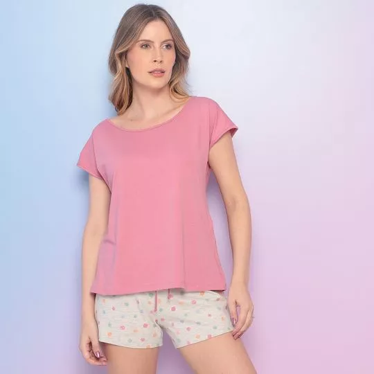 Pijama Lupo®- Pink & Off White