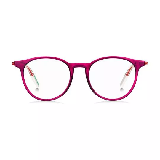 Armação Redonda Para Óculos De Grau- Pink- Tommy Hilfiger