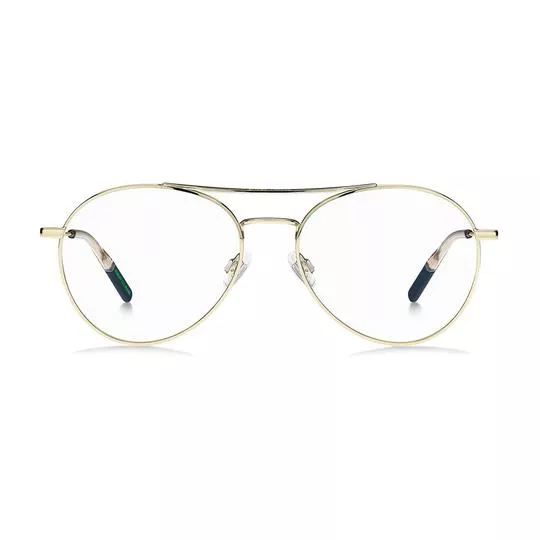 Armação Arredondada Para Óculos De Grau- Dourada- Tommy Hilfiger