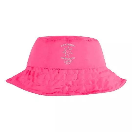 Chapéu Bucket Com Inscrições- Rosa & Cinza- Quimby