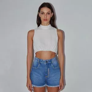 Cropped Liso<BR>- Off White<BR>- Lebôh