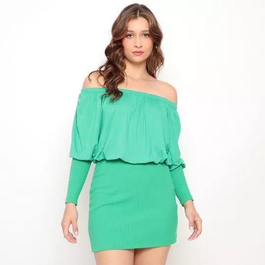 Vestido Curto Ciganinha - Verde - Sommer