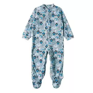 Pijama Pinguim & Urso Polar<BR> - Azul & Preto<BR> - Tip Top