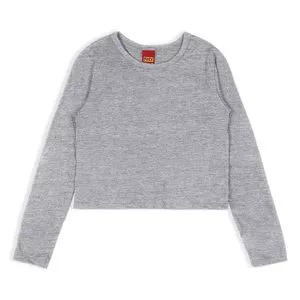 Cropped Liso<BR>- Cinza<BR>- Kyly