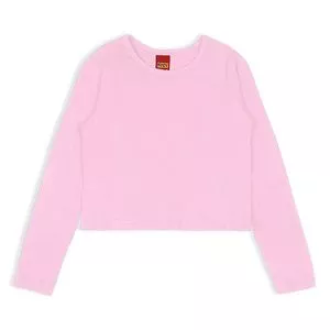 Cropped Liso<BR>- Rosa Claro<BR>- Kyly