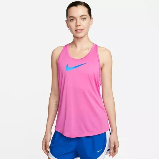 Regata Nike Dri-Fit One Swoosh - Rosa Claro & Azul - Nike