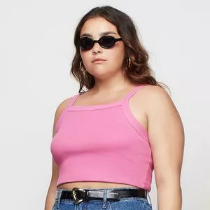 Cropped Liso<BR>- Rosa