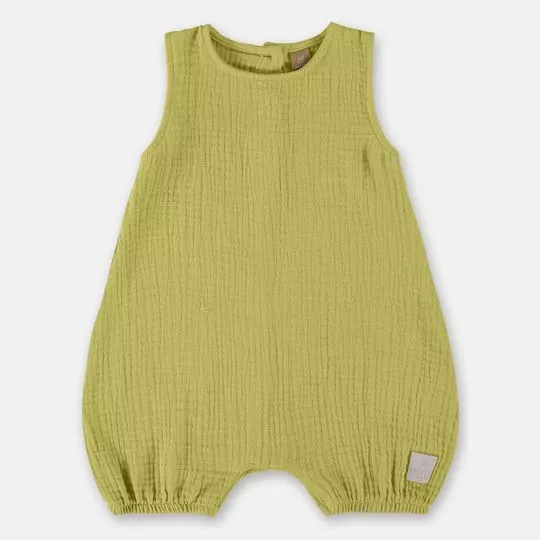 Macaquinho Texturizado- Verde Limão- Up Baby