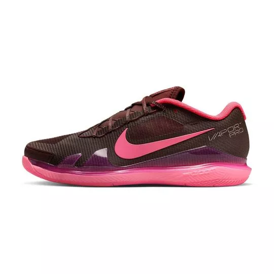 Tênis W Nike Zoom Vapor Pro Hc Prm- Marrom & Rosa