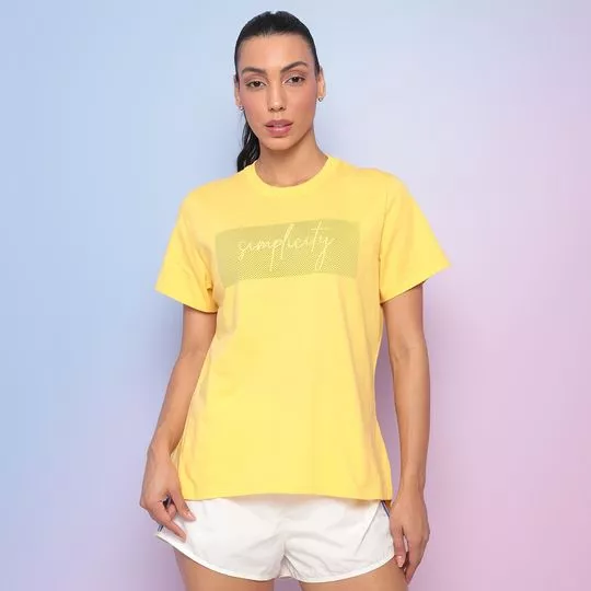 Camiseta Colcci Sport®- Amarela- Colcci Fitness