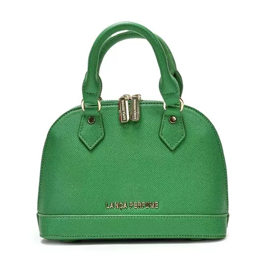 Bolsa De Mão Texturizada- Verde- Lança Perfume