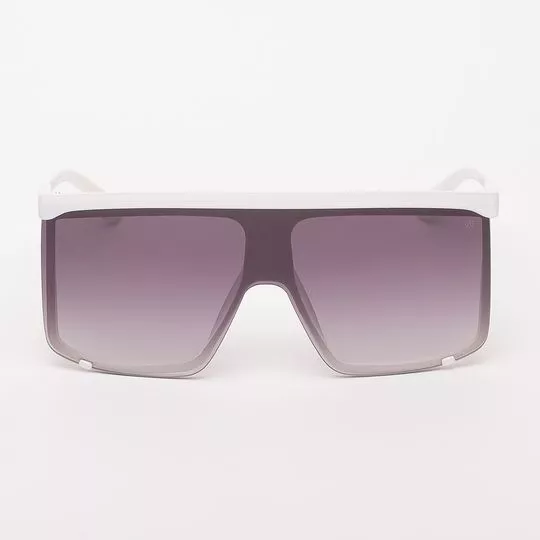 Óculos De Sol Máscara- Roxo & Branco